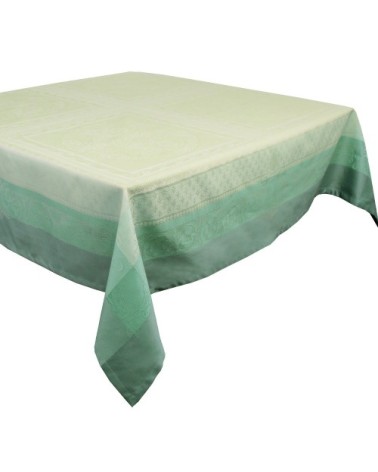 Nappe antitache déperlant pur coton vert 174X364