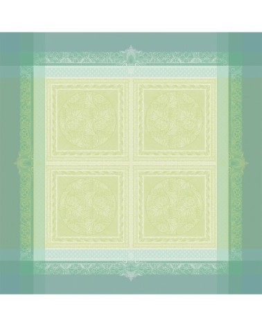 Nappe antitache déperlant pur coton vert 174X364