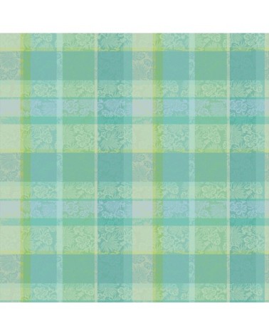 Nappe carrée  pur coton vert 115x115 cm