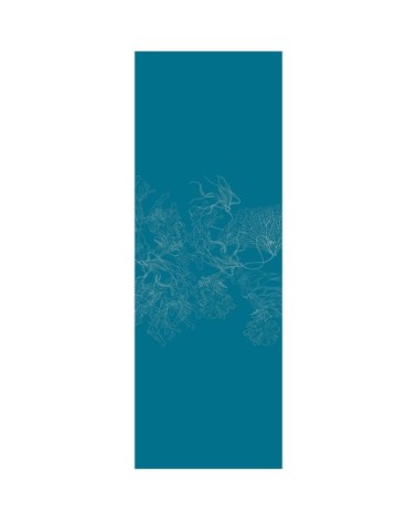 Chemin de table  métis lin & coton bleu 50X155