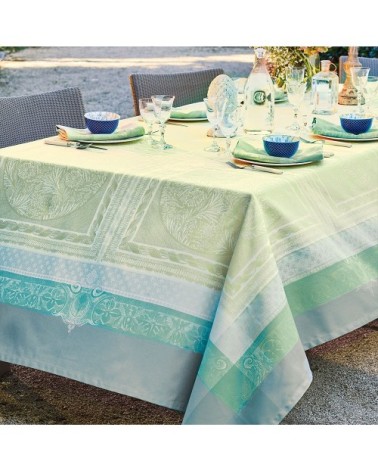 Set antitache déperlant pur coton vert 54X39