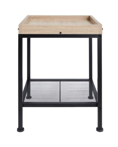 Table dappoint ROCHESTER 41,5x41x56cm effet Bois clair industriel,