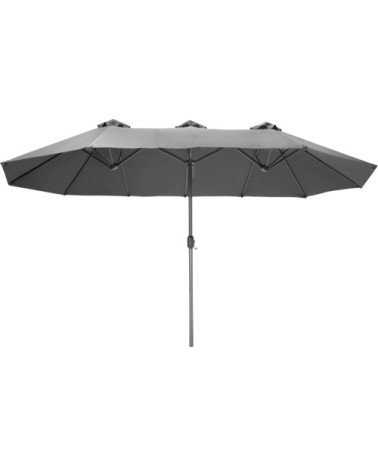 Parasol SILIA en aluminium 460 x 270 cm gris