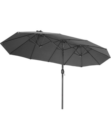 Parasol SILIA en aluminium 460 x 270 cm gris