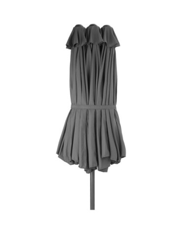 Parasol SILIA en aluminium 460 x 270 cm gris