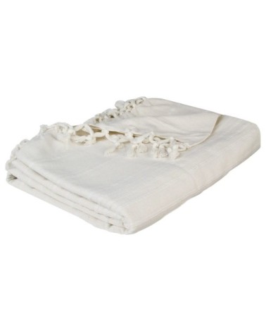 Couvre lit [ ]coton[ ]blanc[ ]160 x 220