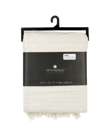 Couvre lit [ ]coton[ ]blanc[ ]160 x 220