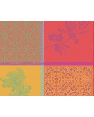 Set enduit imperméable pur coton multicolore 40X50