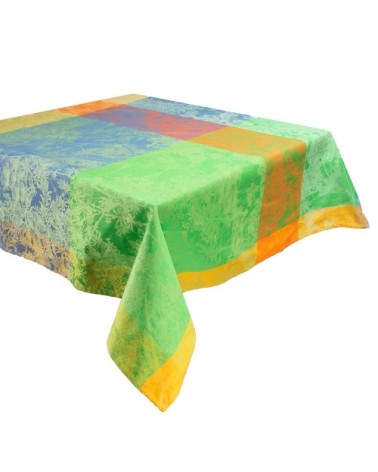 Nappe carrée  pur coton multicolore 89x89 cm