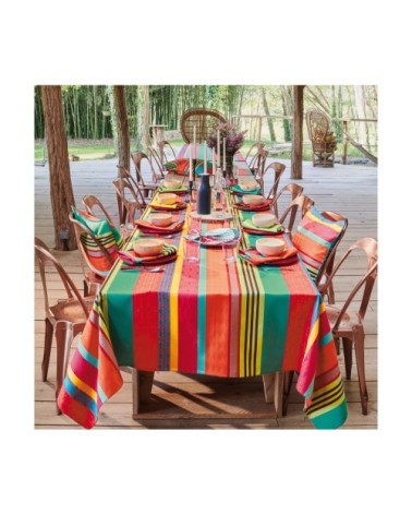 Nappe  pur coton multicolore 180x250