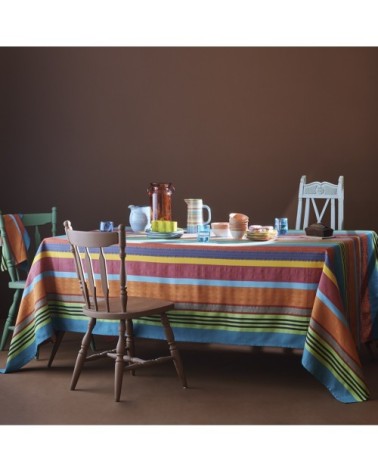 Nappe  pur coton multicolore 180x250