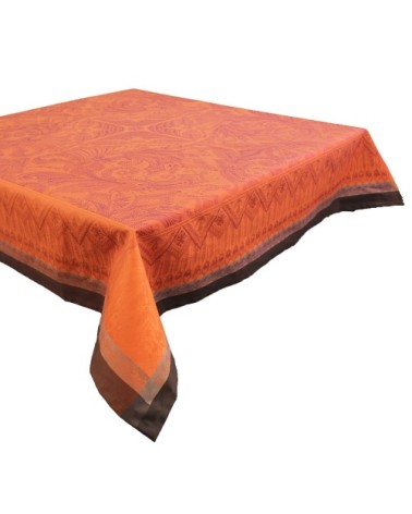 Nappe antitache déperlant pur coton rouge 174X304