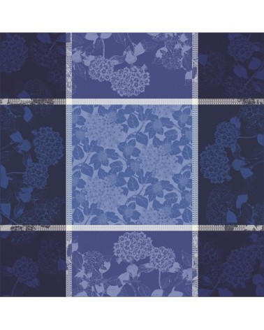 Nappe antitache déperlant pur coton bio bleu 175X305