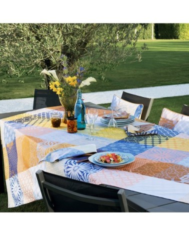 Nappe enduit imperméable pur coton multicolore 150X150