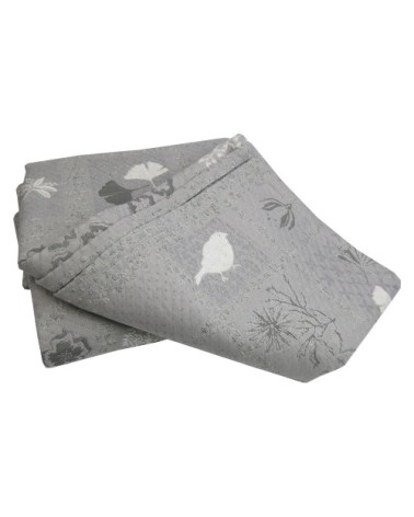 Plaid antitache déperlant laine & autres fibres gris 174x174