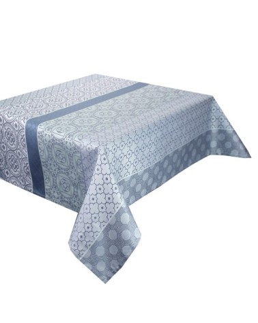 Nappe carrée  pur coton gris 155x155 cm