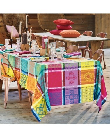 Nappe  pur coton multicolore 180x250