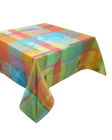 Nappe carrée  pur coton multicolore 89x89 cm