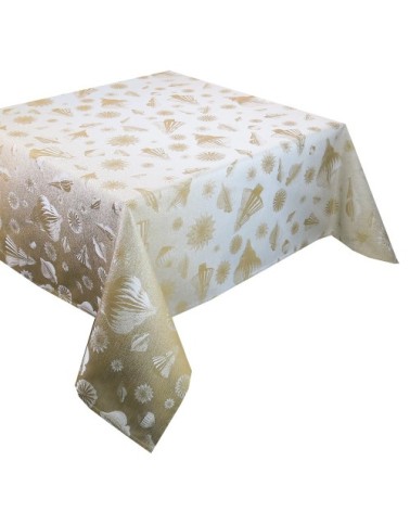 Nappe enduit imperméable pur coton or 150X150