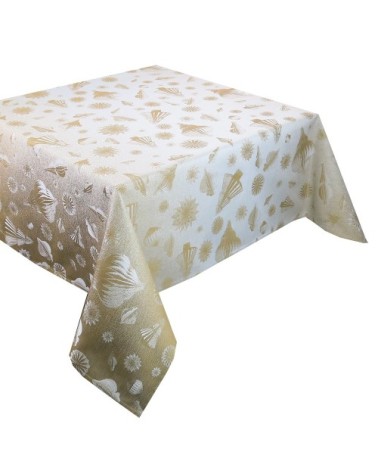 Nappe enduit imperméable pur coton or 150X220