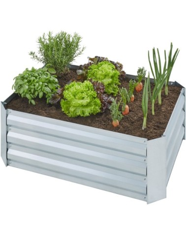 Carré potager rectangulaire gris