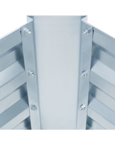 Carré potager rectangulaire gris