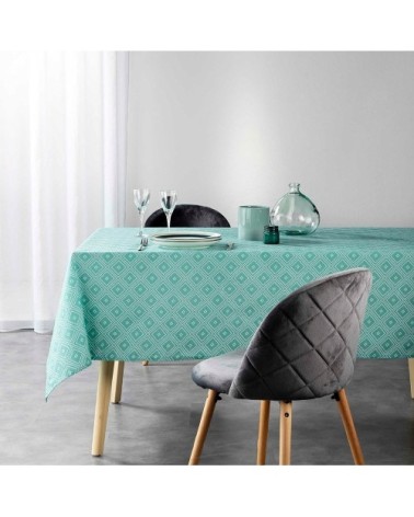 Nappe rectangulaire polycoton menthe 140x240cm