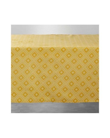 Nappe rectangulaire polycoton moutarde 140x240cm