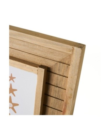 Cadre photo en bois étoile de mer 19x3x24cm