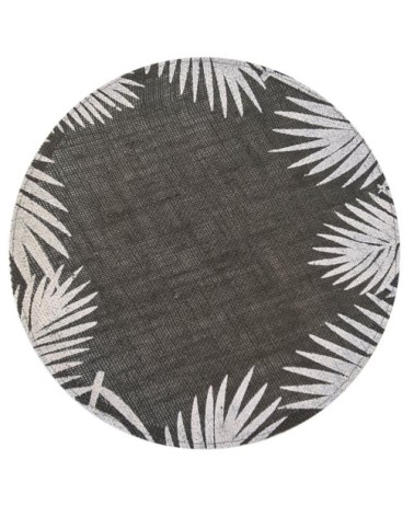 Set de table rond tropical vert foncé D38cm