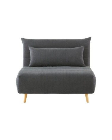 Canapé clic-clac 1 place gris anthracite