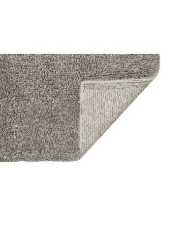 Tapis lavable en laine gris 80x140