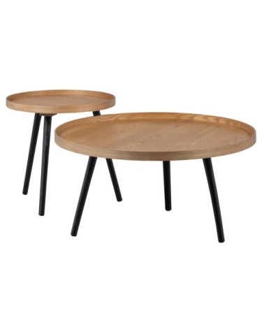 Table d'appoint ronde bois D60cm bois clair