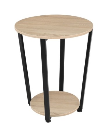 Table dappoint SWINDON 50x62,5cm effet Bois clair industriel, Chêne