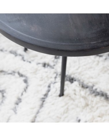 Table d'appoint en bois noir