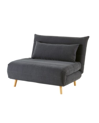 Canapé clic-clac 1 place gris anthracite