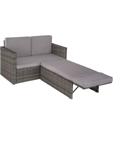 Canapé de jardin CORFOU modulable gris