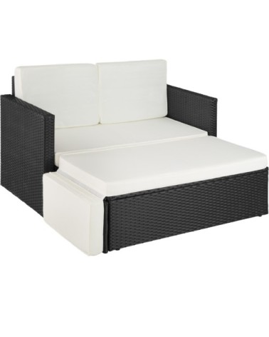 Canapé de jardin CORFOU modulable noir