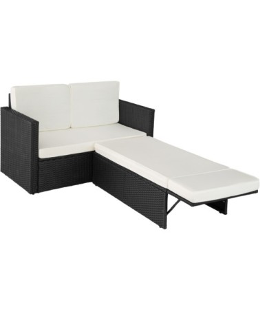 Canapé de jardin CORFOU modulable noir