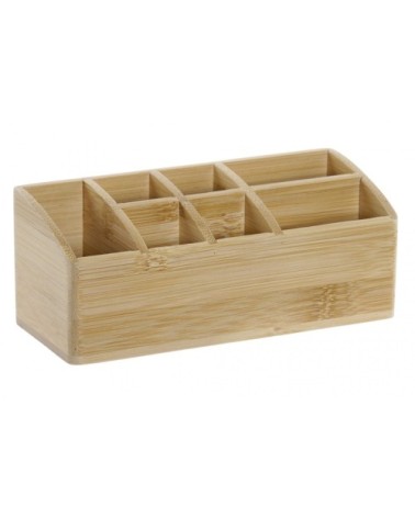 Organiseur rangement maquillage en bambou 18x7,5x7cm