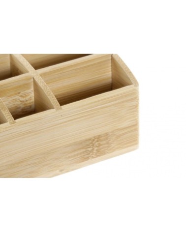 Organiseur rangement maquillage en bambou 18x7,5x7cm