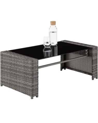 Salon bas de jardin LUCQUES 4 places gris