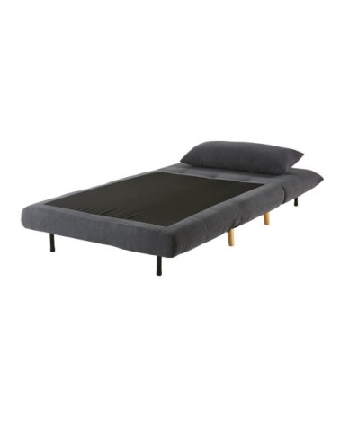 Canapé clic-clac 1 place gris anthracite
