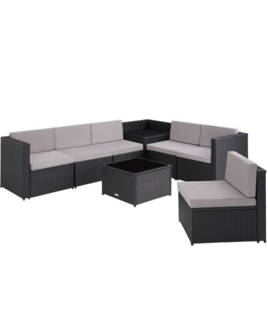 Salon en rotin Verona noir