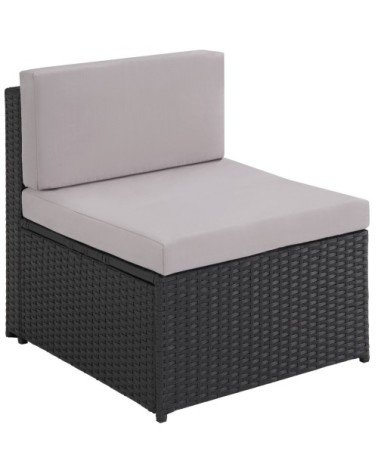 Salon en rotin Verona noir