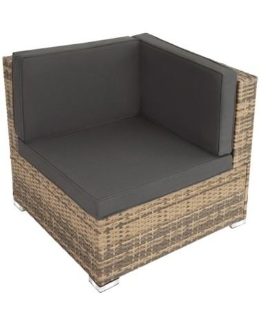 Salon de Jardin VENISE 7 places marron naturel