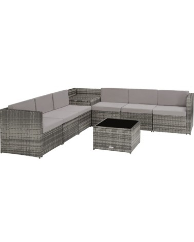 Salon en rotin Verona gris