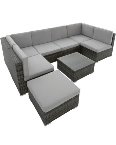 Salon de Jardin VENISE 7 places gris