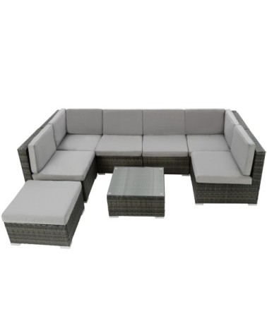 Salon de Jardin VENISE 7 places gris