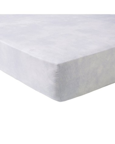 Drap housse coton 160x200 cm bleu clair